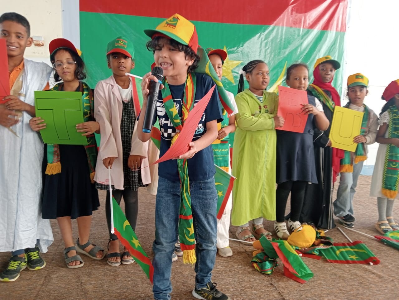 🟢🔴🟡 Les couleurs de la Mauritanie à l’honneur dans notre école 🟢🔴🟡